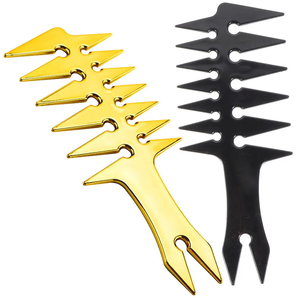 

2Pcs Retro Style Hair Comb for Oil Hairstyles Gold Plated Smooth Surface Wide Tooth Detangler Styling Comb Professional Salon