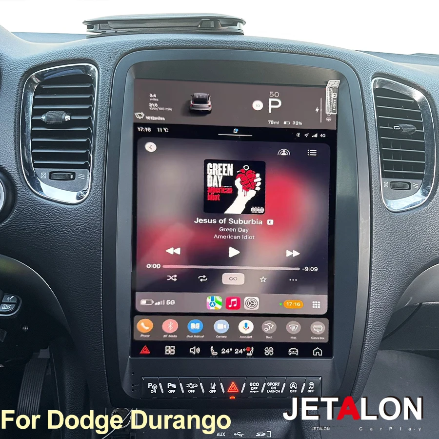 Android Touch Screen Car Auto Radio For Dodge Durango 2011-2020 GPS Navigation Carplay Multimedia Video Player Stereo Head Unit