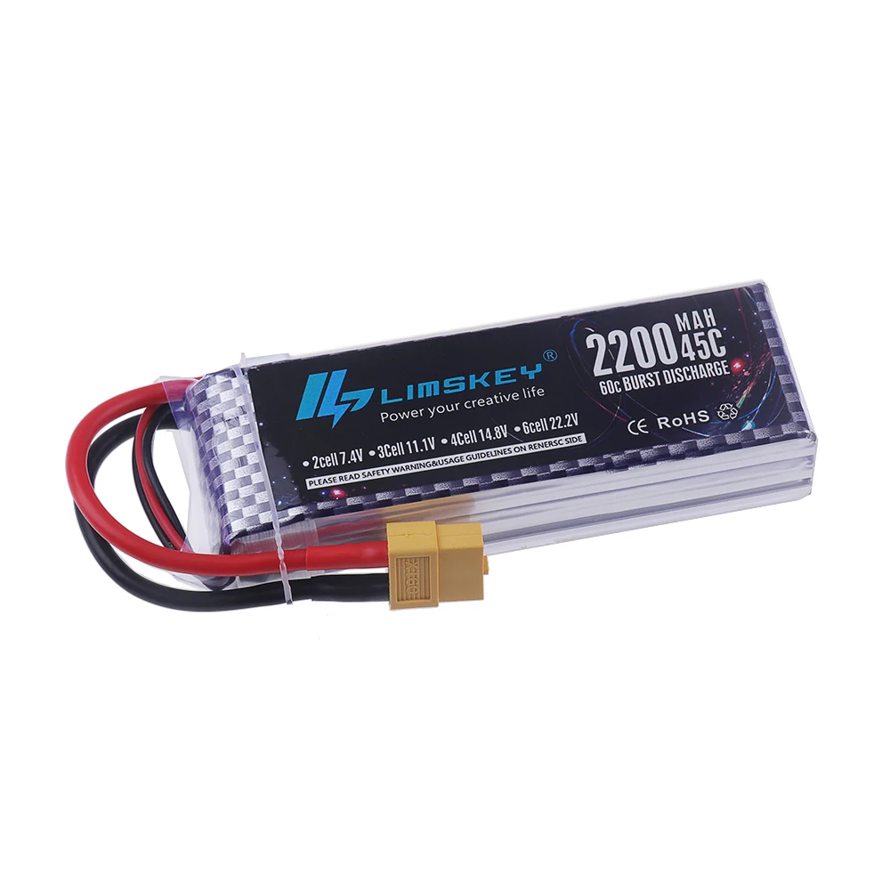 Batería Lipo 3S 11,1 V 60C Deans XT60 1500mAh 2200mAh 3300mAh 4200mAh 5200/6500/9800/10400mAh para RC coche camión Buggy barco de carreras