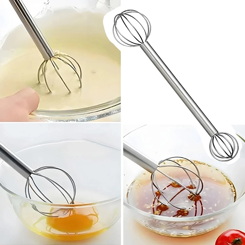 Multifunktionaler Backbesen aus Edelstahl, Mini-Eierschläger, weichmachendes Werkzeug mit Miso-Sauce-Rührlöffel für die Küche