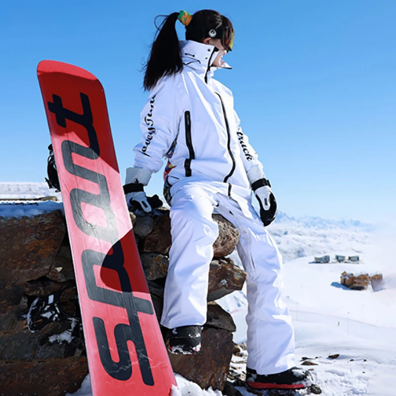 

New Winter Oversized Ski Suit Men Women Warm Windproof Waterproof Jacket Detachable Snow Pants Single Board Sport Loose Ski Set
