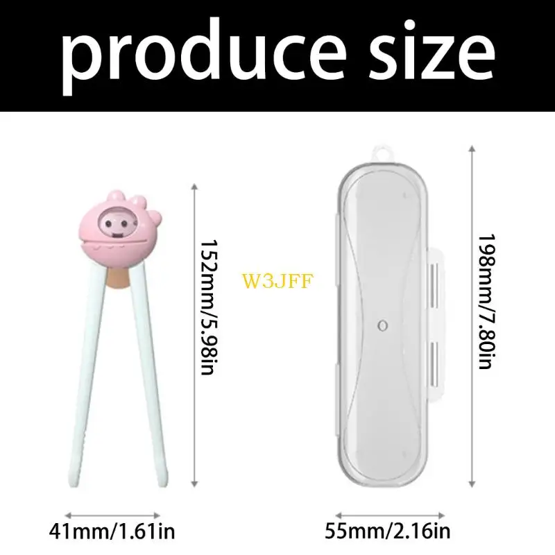 أدوات تعلم عيدان تناول الطعام للأطفال من W3JF، آمنة ومحمولة ABS وسهلة الإمساك للأطفال الصغار