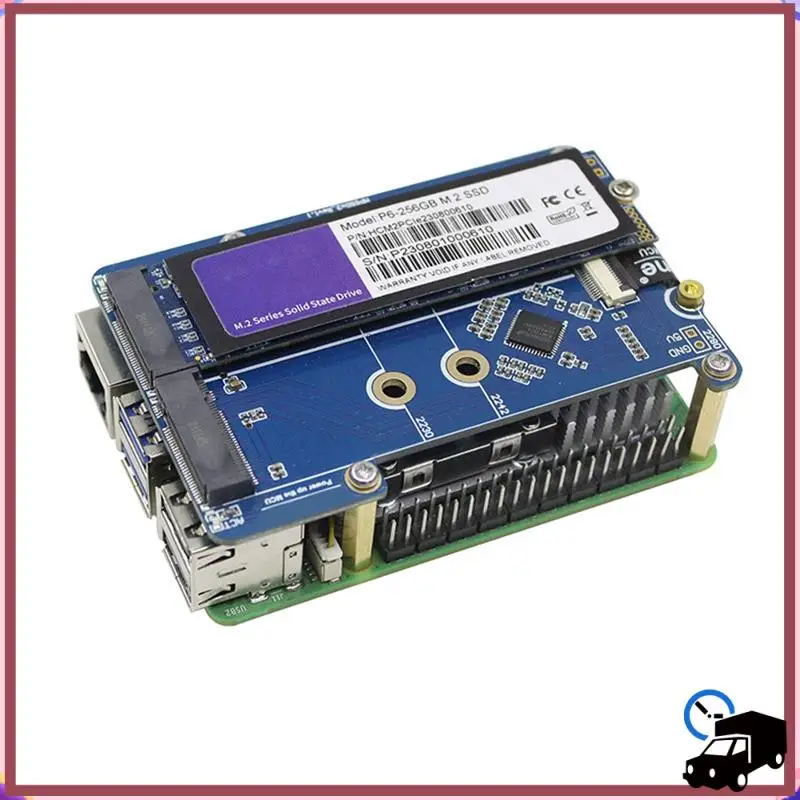 

Efficient For Raspberry Pi 5 PCIE To M.2 Dual NVME SSD Adapter Board MPS2280D Support 2280/2242/2230 SSD