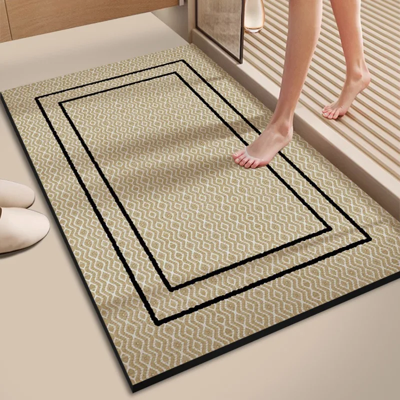 VIKAMA Luxury-Style High-End Entry Rug for Living Room, Bedroom and Bathroom, Stain-Resistant Floor Mat for Home Decoration
