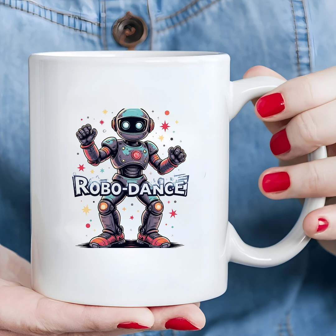 

11OZ Robot Dance Cup + Kids Cold & Hot Beverage Cup Christmas Gift Family Office Cup