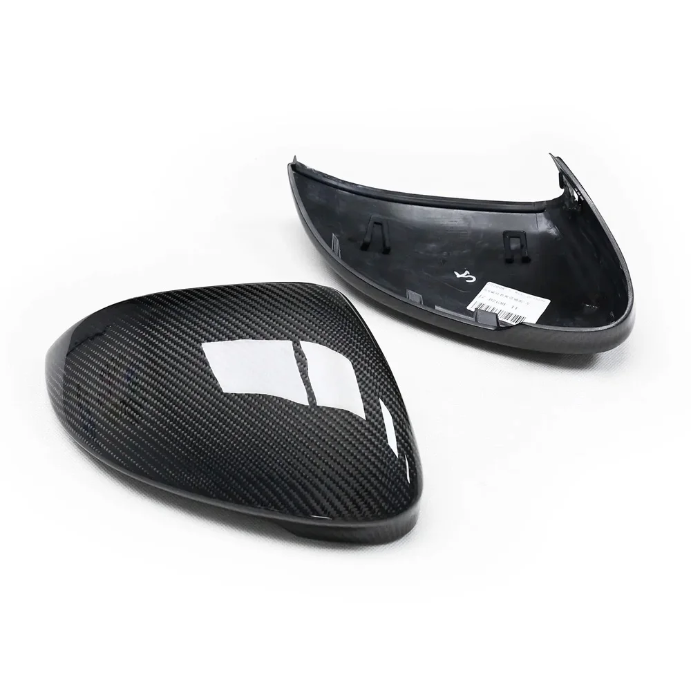 Carbon Fiber Rearview Mirror Cover With Side Lane Blind Assist Mirror Housing Shell Replace For Golf 8 MK8 2019-