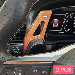 For Cupra Formentor Ateca Leon 2021-2024 Aluminum Interior Steering Wheel Paddle Shifter Extension Accessories Brown 2022 2023