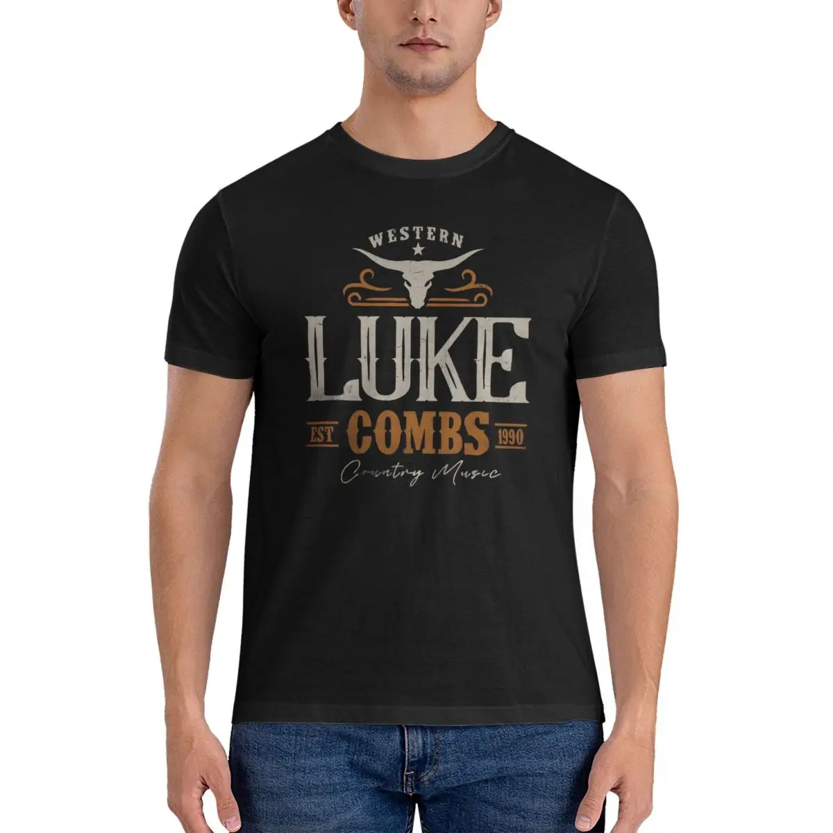 Killer Men's T Shirt Luke Combs Leisure Tee Shirt Short Sleeve O Neck T-Shirt 100% Cotton Party Tops