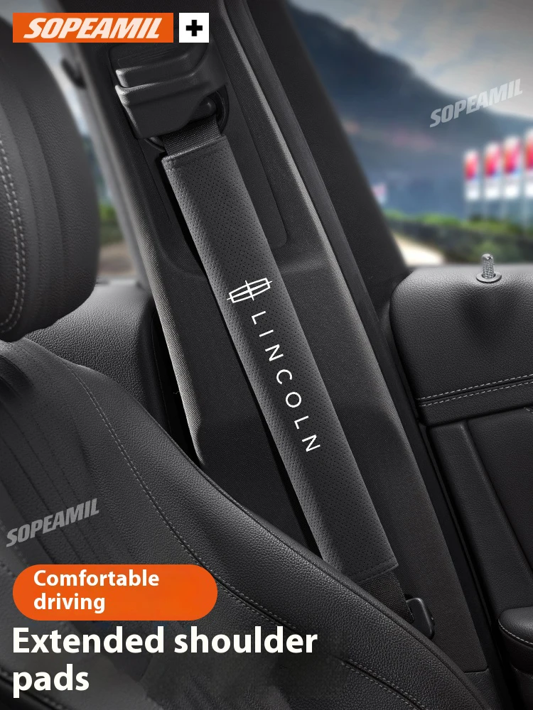 

Lincoln Z MKZ MKC MKX MKTMKS Navigator Aviator Nautilus Corsair Car Safety Belt Shoulder pad Suede Seat belts shoulder protector