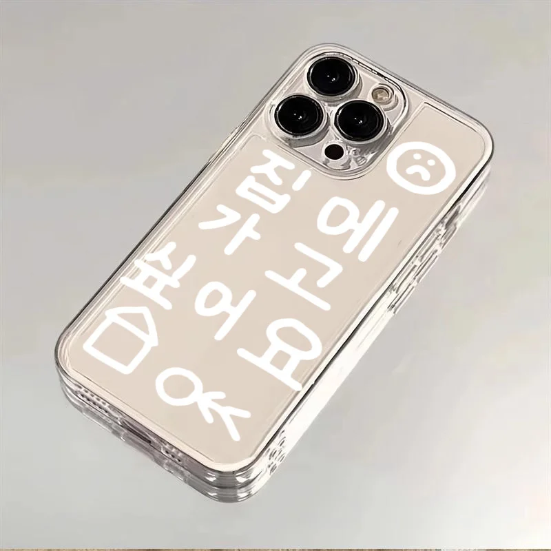 Transparent Korean Simple Word Silicone Phone Case For Redmi Note 10 11 12 13 14 Pro Plus 5G 12 13 13C 4G Shockproof Clear Cover view 2
