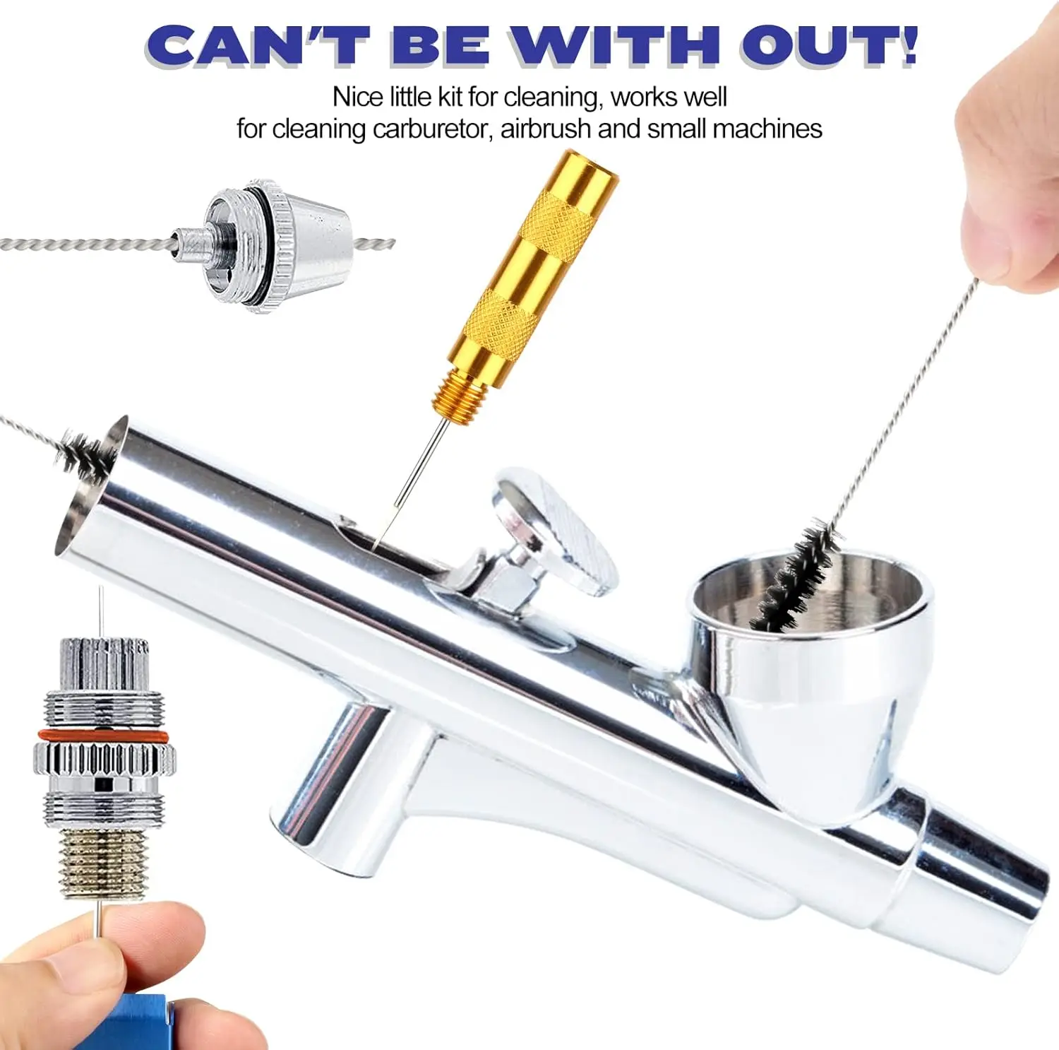 Carburetor Cleaning Kit, Premium Torch Tip Cleaner, Density Nylon for Motorcycle Jet Lawnmower Small Engine Welding Stove - view 6