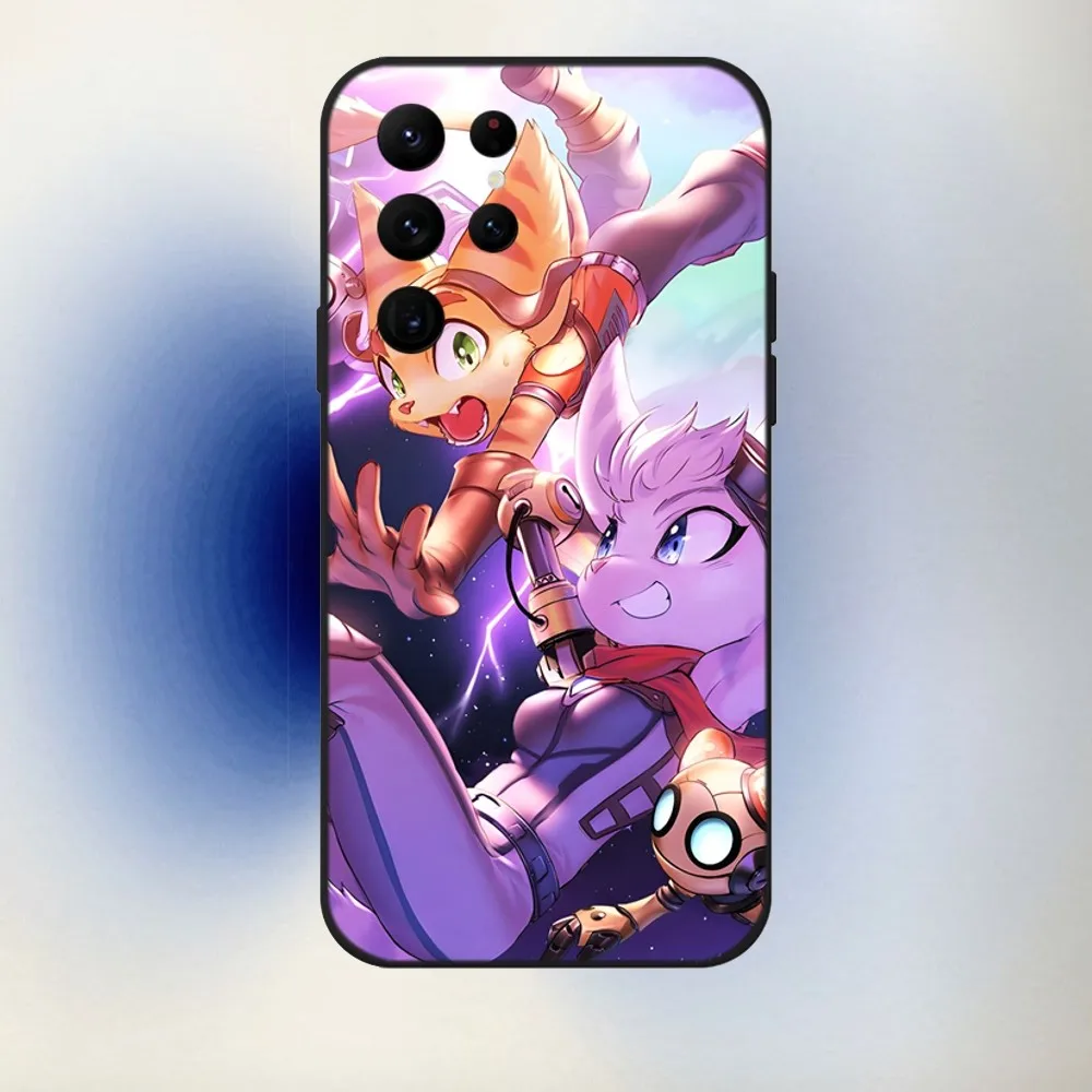 Ratchet Clank PS5  Phone Case For Samsung S24,23,22,30,21,10,9,Ultra,Plus,Lite,FE,5G Black Soft Case