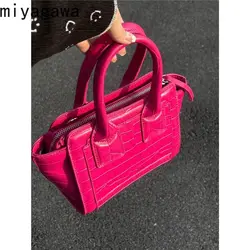 Miyagawa Mini Handbag Korean Fashion Basket Bucket Bag Spicy Girl Y2k Single Shoulder Crossbody Bag 2023 New Top-handle Bags