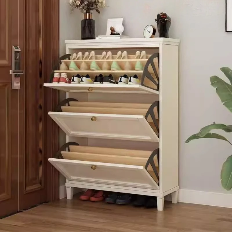 Luxury Designer Shoe Cabinet Modern Vertical Slippers Designer Wooden Living Room Shoe Shelf Organizer Hotel Furniture