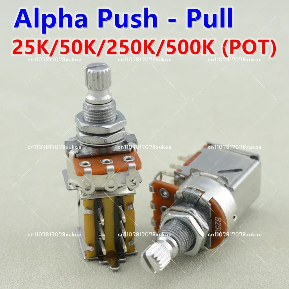 Beyond Music Shop Store-Electric Guitar Potentiometer(POT), Bass, 25K, B50K, 250K, 500K- KR(Origin), Alpha Push Pull, 1 Piece