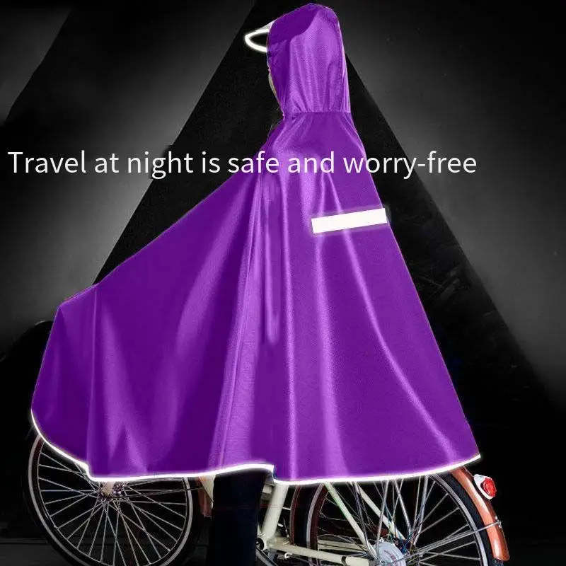 Cycling Raincoats Thicker Hooded Water-proof Wind-proof Long Poncho Universal Rain Cape Protective Bicycle Safe Scooter Cover