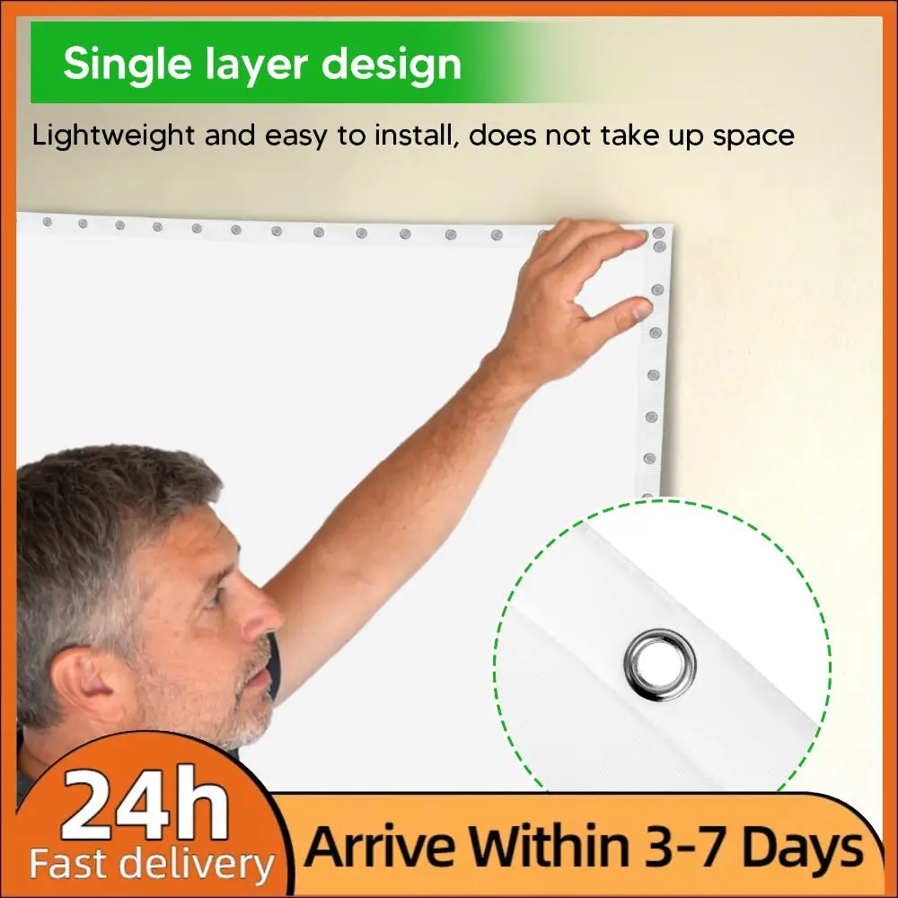 

Экран для проектора Launch Monitor 9.8x13 футов с люверсами для тренировок в помещении: для дома, гаража, отработки ударов.