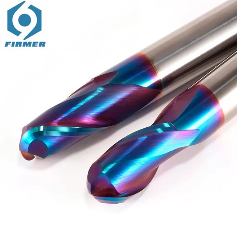 

High-precision Tungsten Steel Bar 65 Degree Ball Milling Cutter All-Round Cutting 2-edged CNC Tool With Good Stability