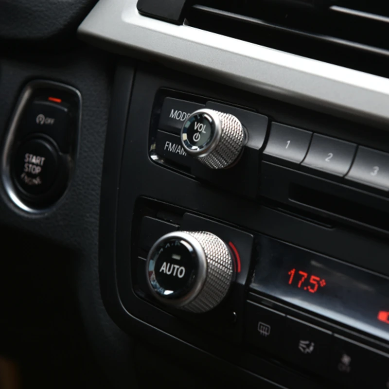 Crystal Car Volume Air Conditioning Knobs Audio Control Button Knob Cover Trim Fit For BMW 1 2 3 4 5 6 7 8 X3 X4 X5 X6 X7 Series