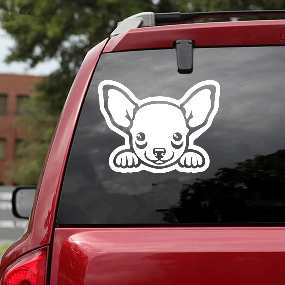 Doggie Adorable Pet Head Decals Car Accessories Decorative Animal Graphics Stickers for Door Window Body