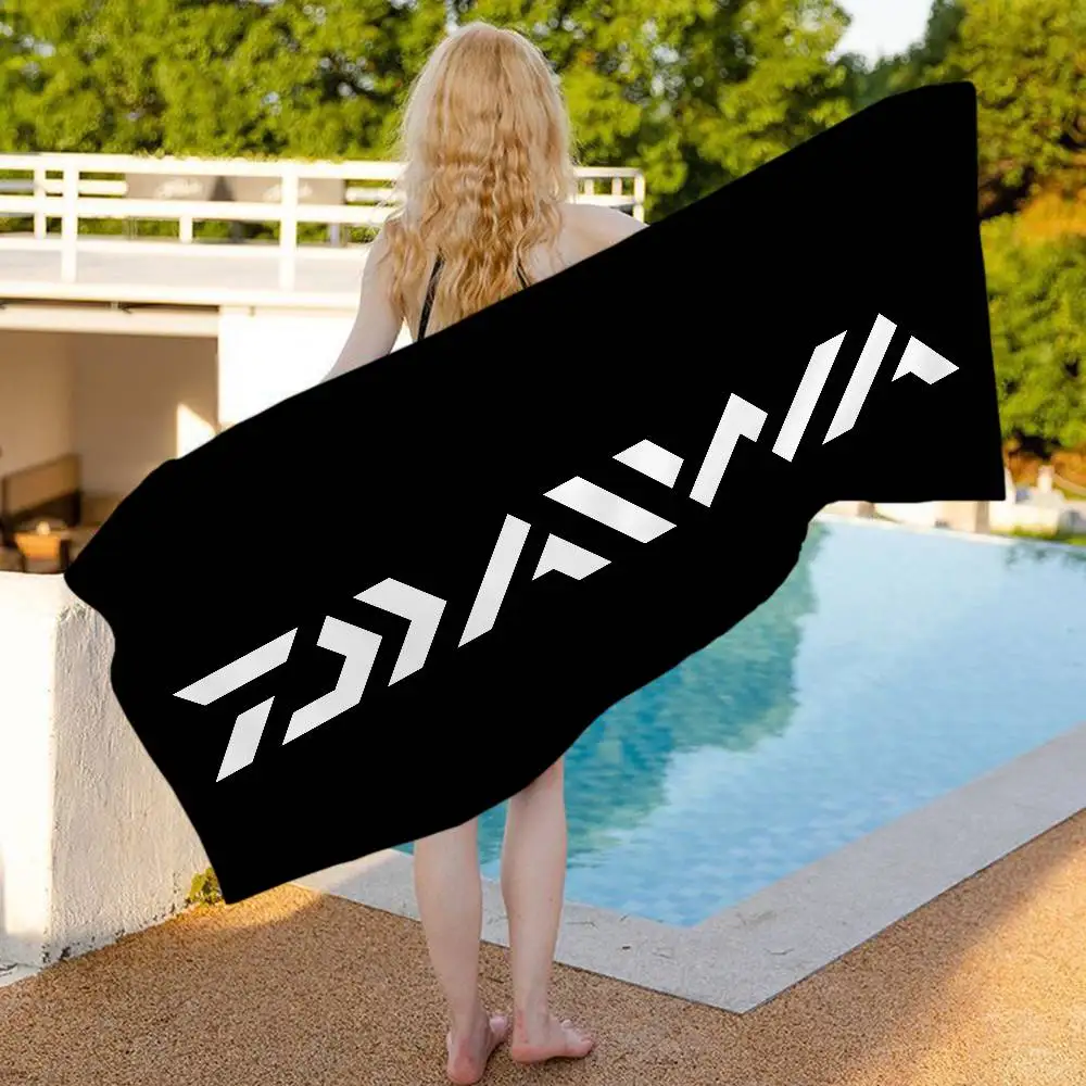 D-Daiwa Fishing 3 Baseball Anime Beach Swimming Towel Soft Absorbent Washcloth Children's Gifts For Kids Travel Camping Gym