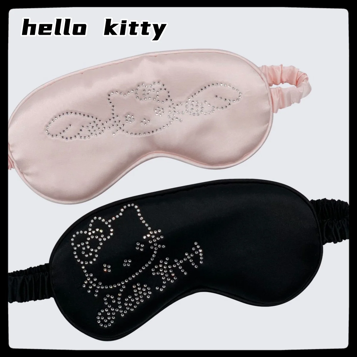 hello kitty hot diamond light-blocking sleep eye mask cartoon children's cover to help sleep and relieve fatigue women'sdailyuse