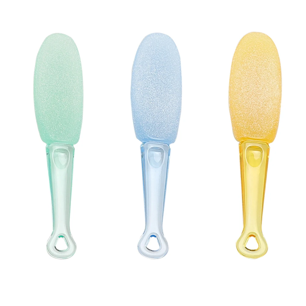 3 pezzi trimmer per calli del piede scrubber naturale per la pelle umida smerigliatrici esfolianti strumenti per pedicure uso sicuro da viaggio