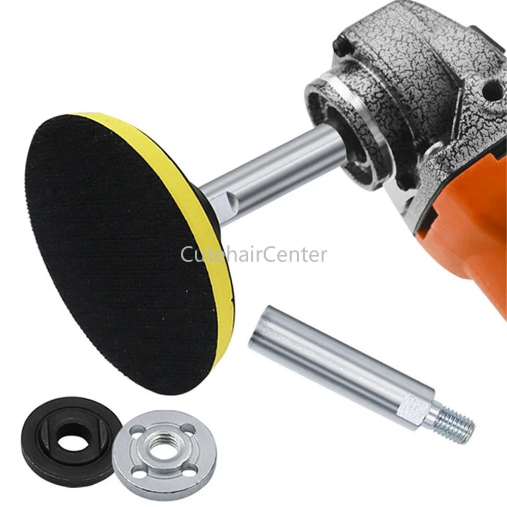 1kit Angle Grinder Extension Connecting Rod M10 Nut Model 100 Polisher Rotating Shaft Grinding Modified Adapter Stainless Steel