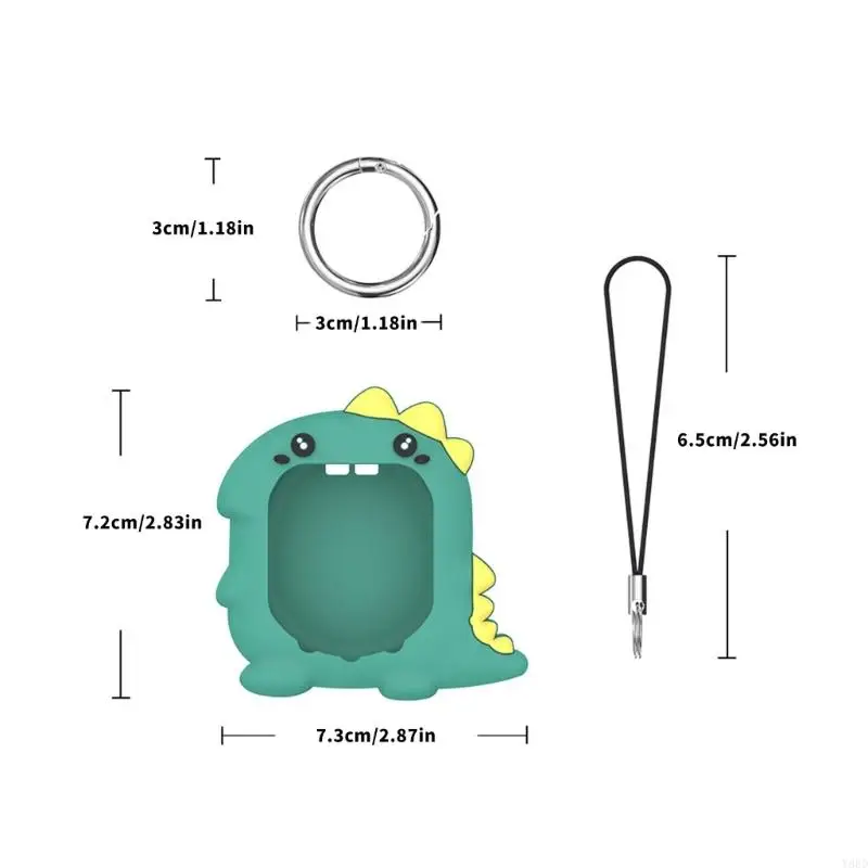 Y88D เคสซิลิโคนป้องกันเต็มรูปแบบ 360 องศาสำหรับอุปกรณ์เกมสัตว์เลี้ยงอิเล็กทรอนิกส์ที่มีพื้นผิวสัมผัสที่นุ่มนวลและธีมไดโนเสาร์