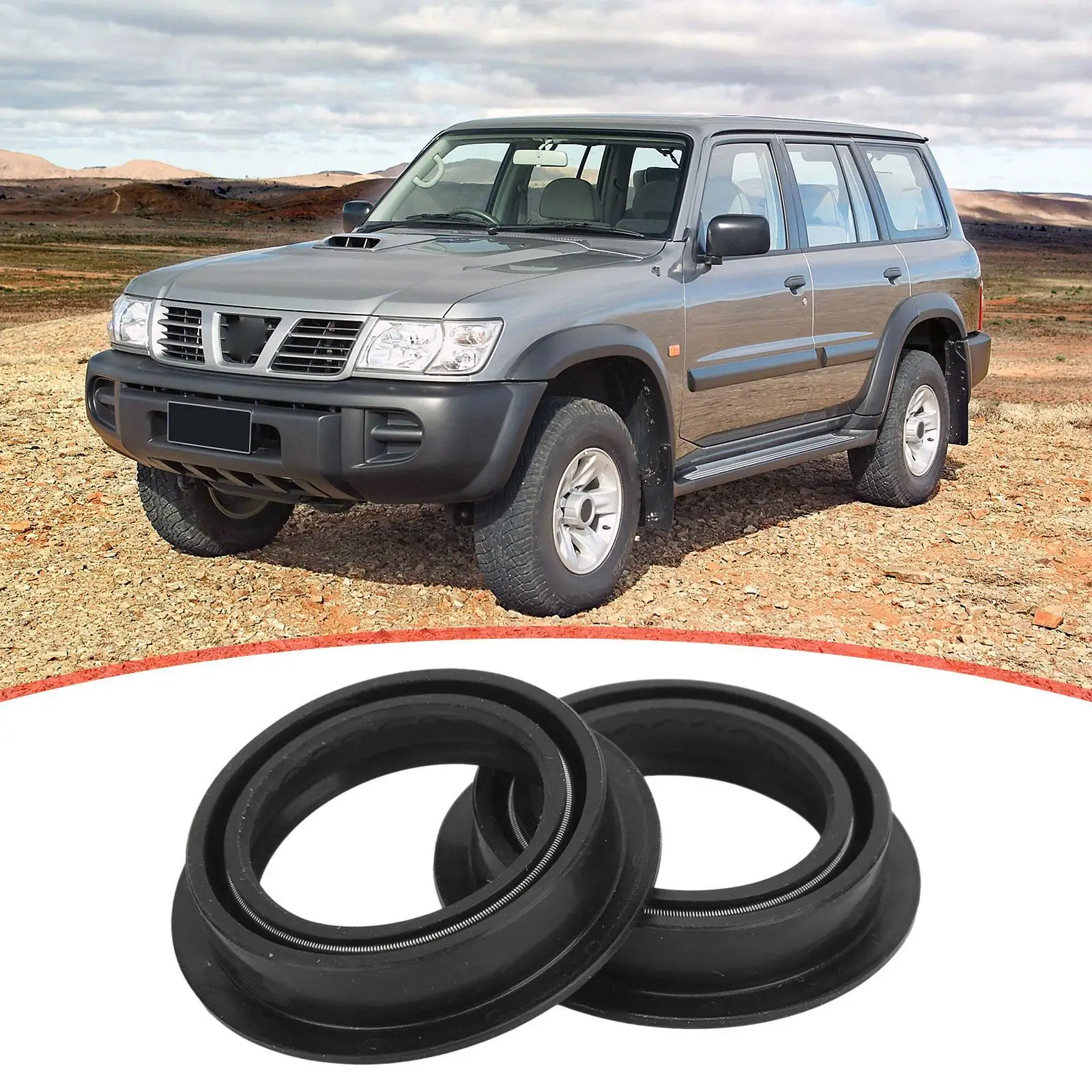 

2x Front Axle Seal Oil Seal Set Easy Installation for Patrol Y60 Y61