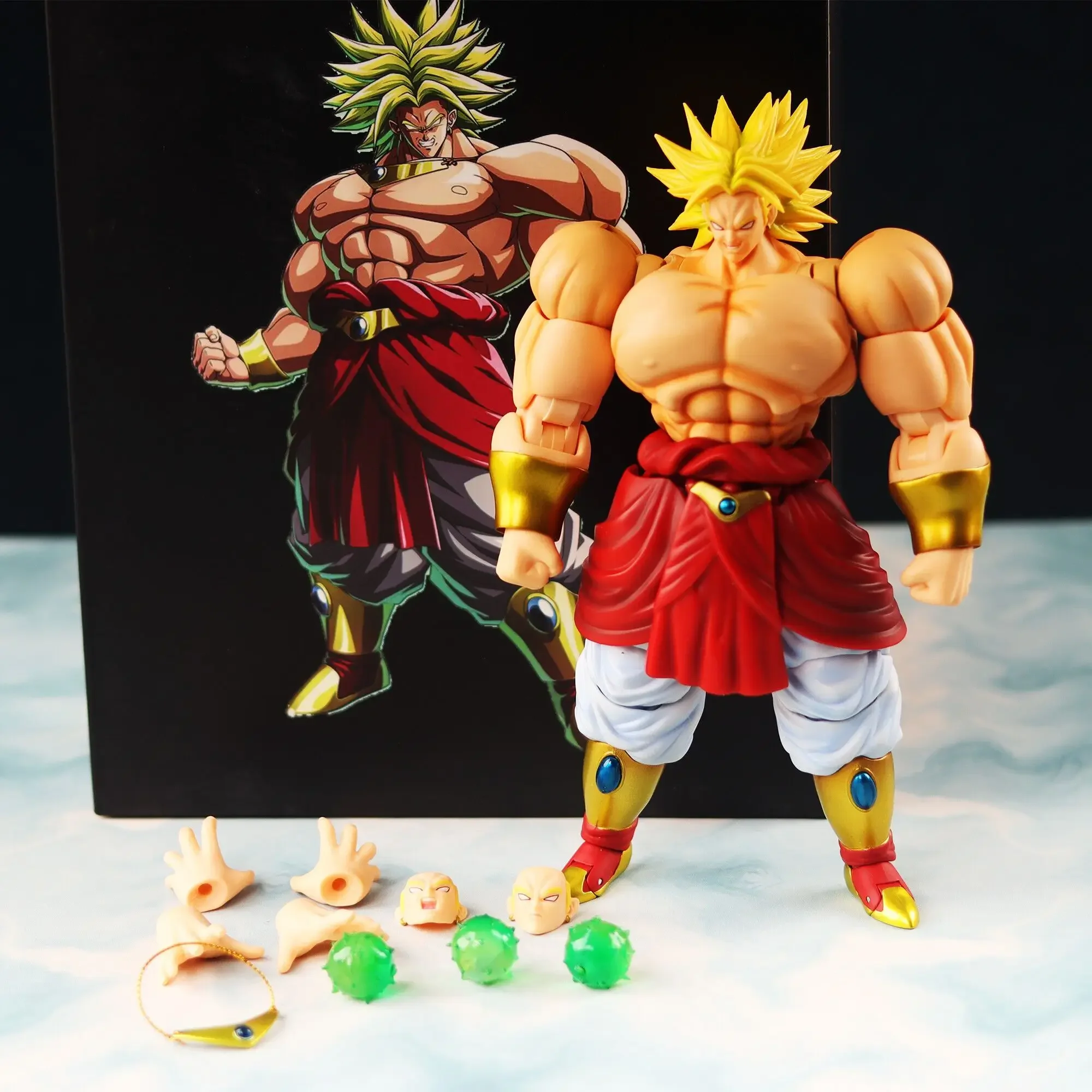 Anime Dragon Ball AAS Animation Saiyan Figure Broly Action Figure 1/12 24cm PVC Statue Collectible Model Desk Decora Toy Gift