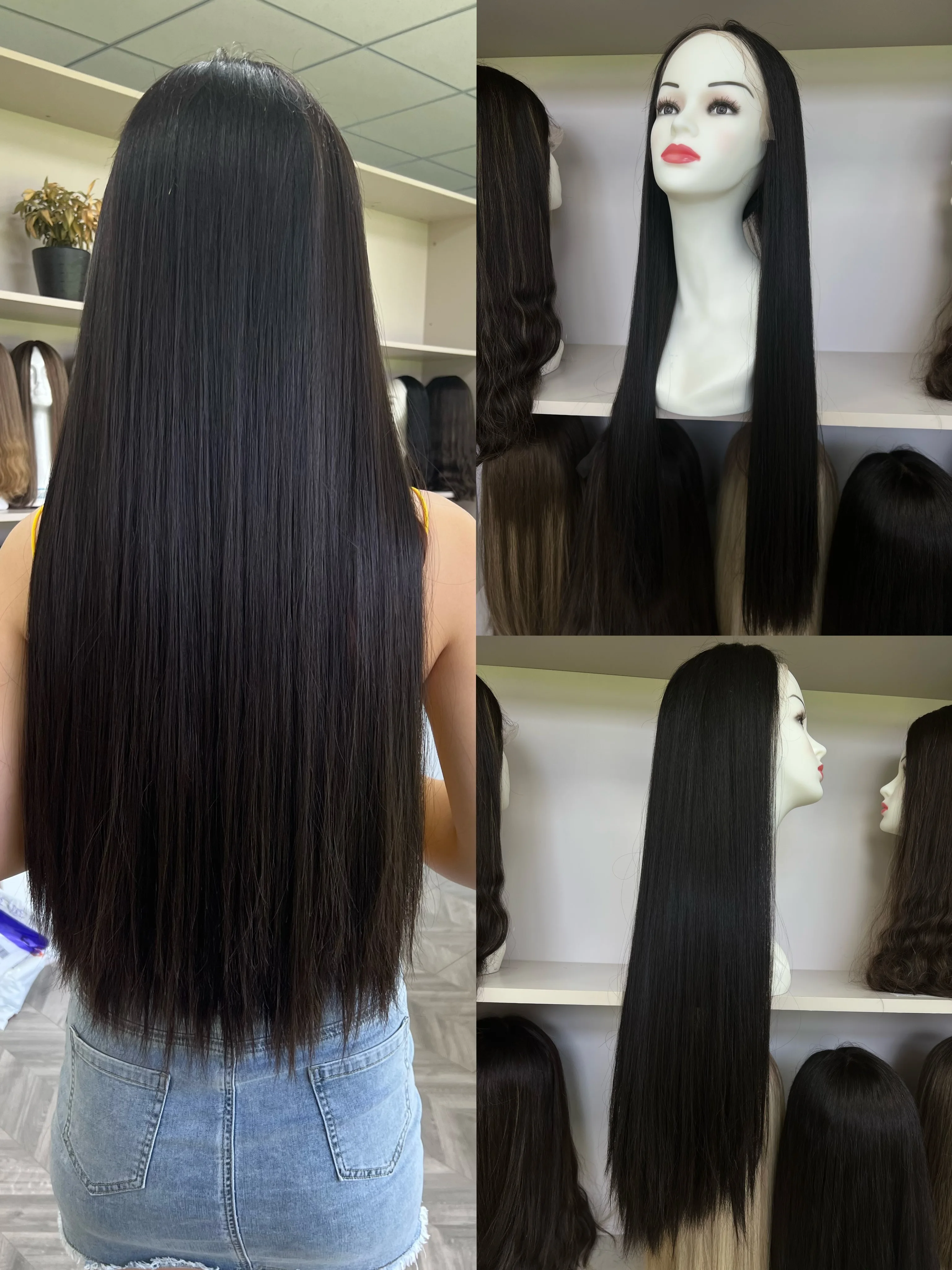 

European Virgin Human Hair Lace Top 30inch Straight Hair Tiny Layer Tsingtaowigs Kosher Wig For Women Free Shipping