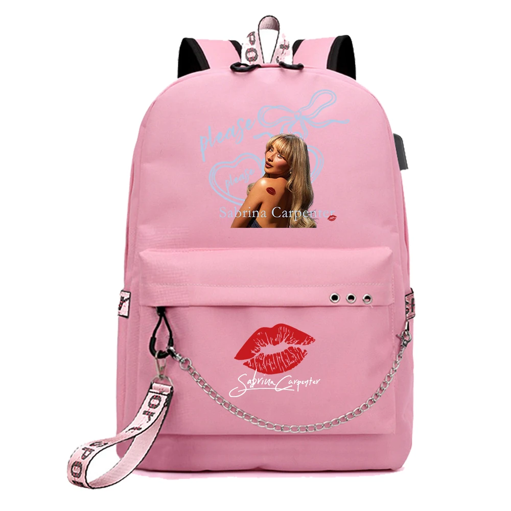 Sabrina Carpenter Backpack Women Girls Fashion Please Please Please Shoulder Backpacks for Fans Gift