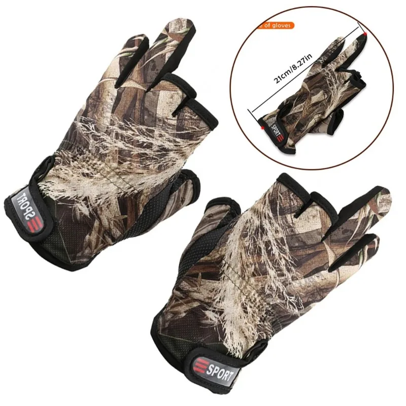 Lightweight Fishing Gloves Anti Slip Design Breathable Fabric Suitable for All Wrists Perfect for Warmer Weather 1 Pair