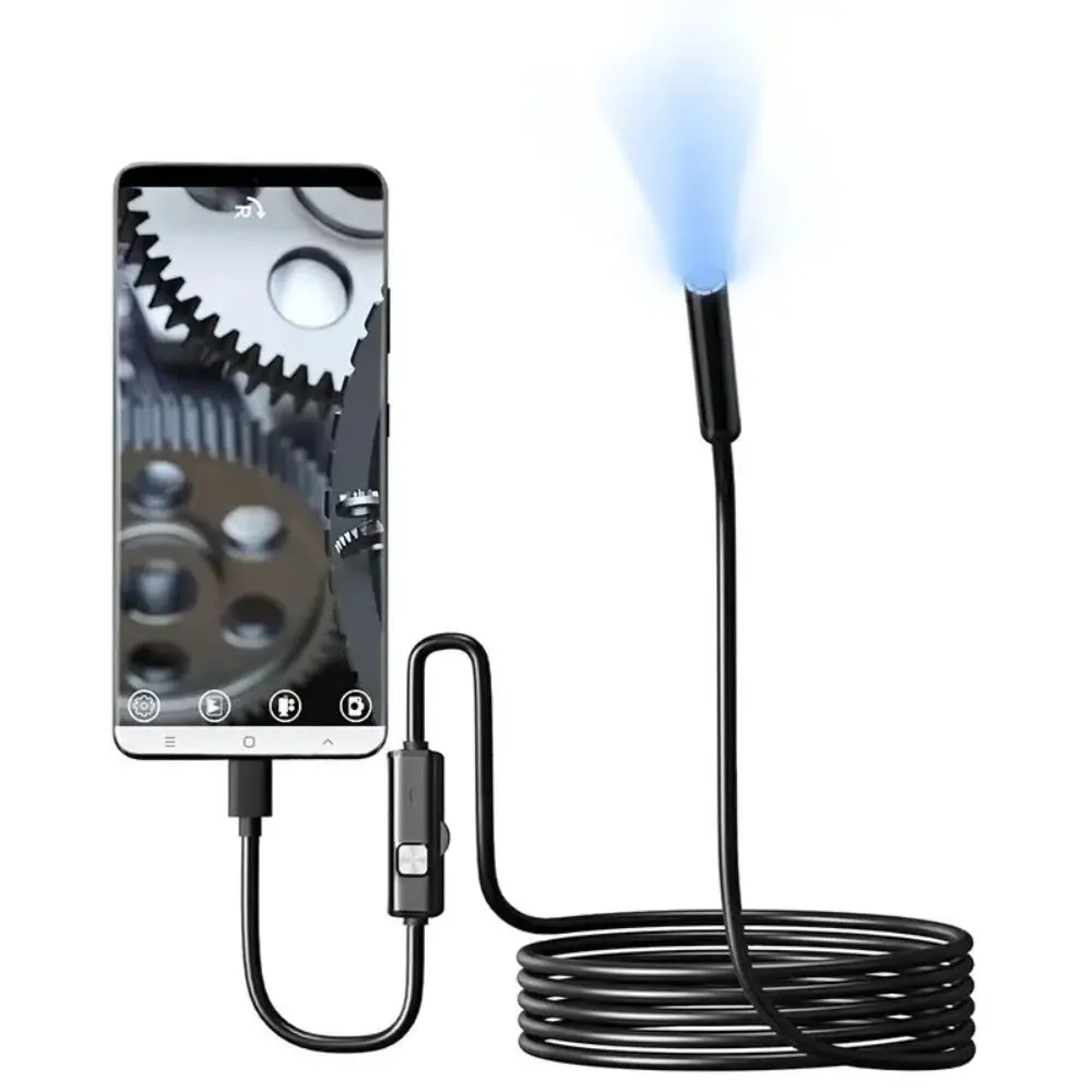 

IP67 Waterproof 7.0MM TYPE-C Endoscope Camera 6 LEDs Adjustable Inspection Borescope Cameras Flexible USB Android