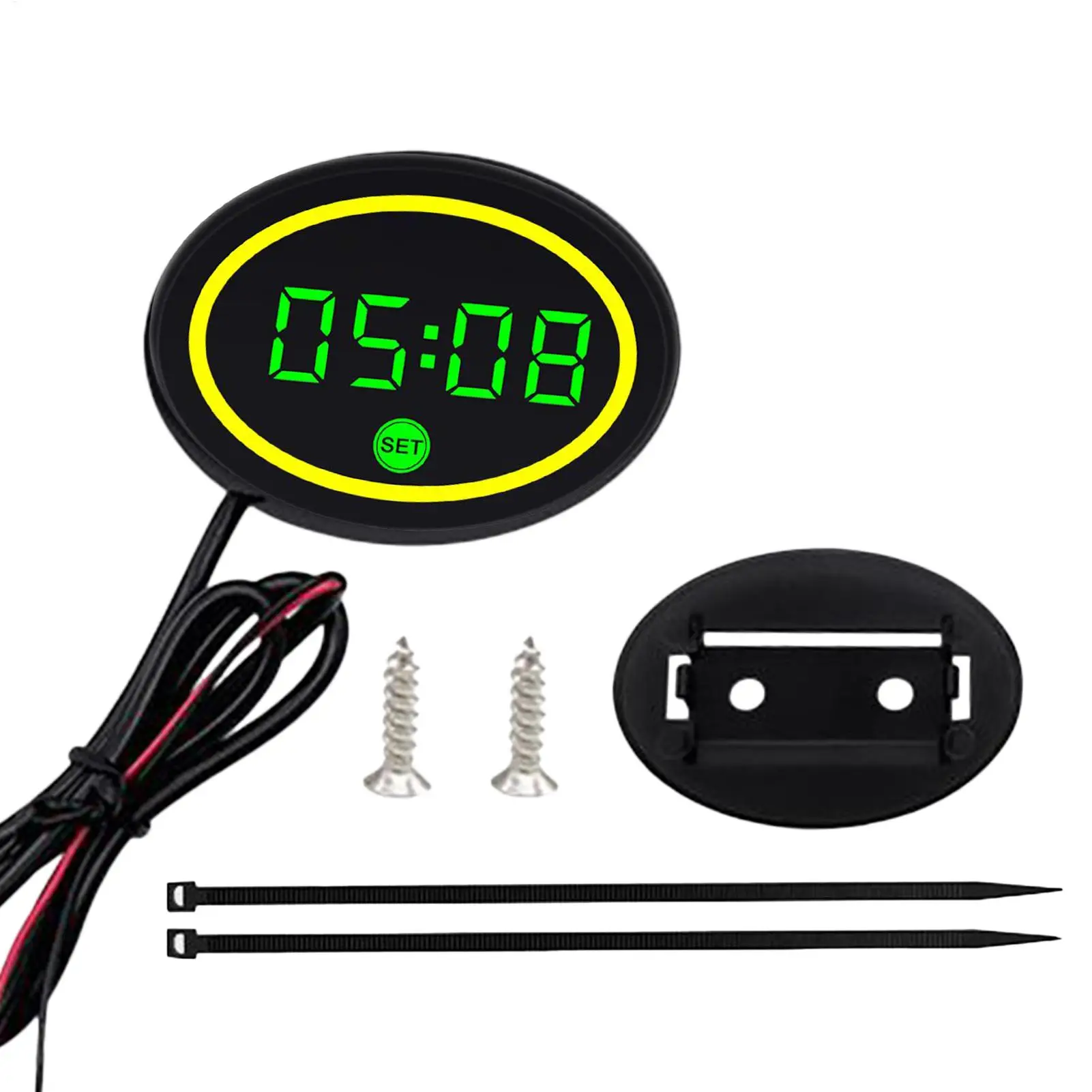 Motorcycle Clock Smart LED Display Motorbike Voltage Temperature Meter For Women Teens Cycling Enthusiasts Commuting Urban Road