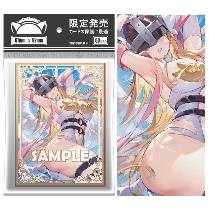 60Pcs/Set 67x92mm Anime Game Digital Monsters DTCG TCG Flash Beauty Card Sleeve Angewomon Hobbies Collection Gifts Toys