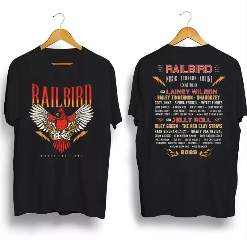 تي شيرت Railbirdd Festival Wing N Dice Lineup 31 مايو و1 يونيو 2025 بتصميم جيد #1
