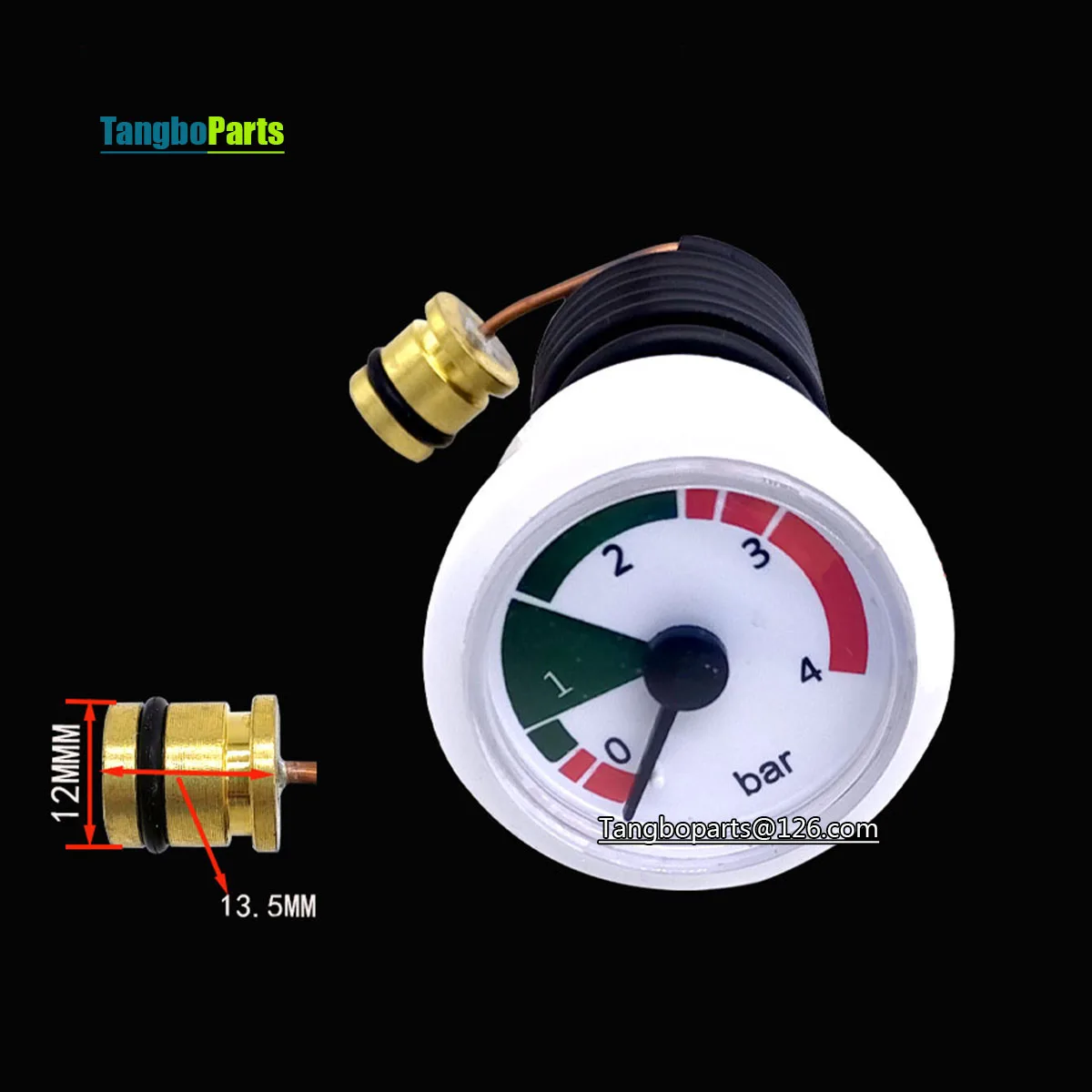 Gas Boilers Spare Parts Pressure Gauge Capillary Steam Pressure Gauge For Ferroli Gas Boilers Replacement