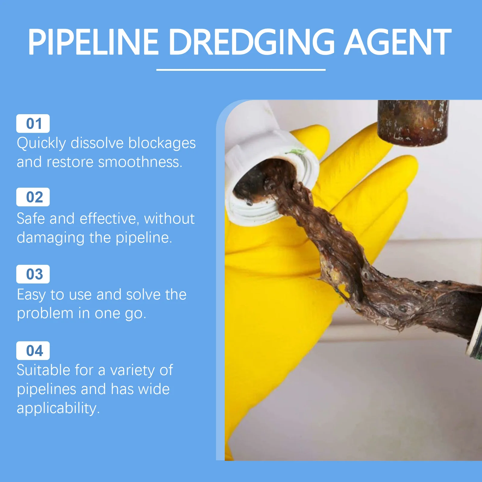 بالوعة استنزاف منظف سريع كيميائي لأنابيب المرحاض التجريف واضح خنق واضح الأنابيب بالوعة نظافة الأنابيب تنظيف مسحوق برميل 100 جرام