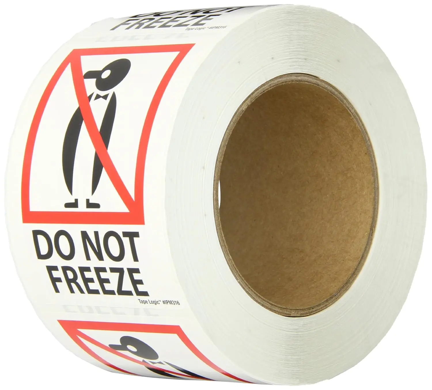 

3" x 4","Do Not Freeze" Red/White/Black Warning Sticker, for Shipping, ling, Packing, and Moving (1 Roll of 500 Labels