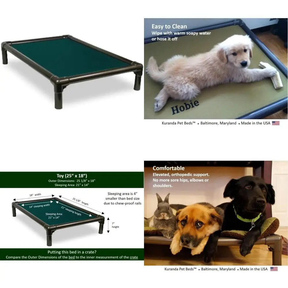 

durable chew-resistant dog bed - walnut pvc - 25x18" - forest ballistic nylon