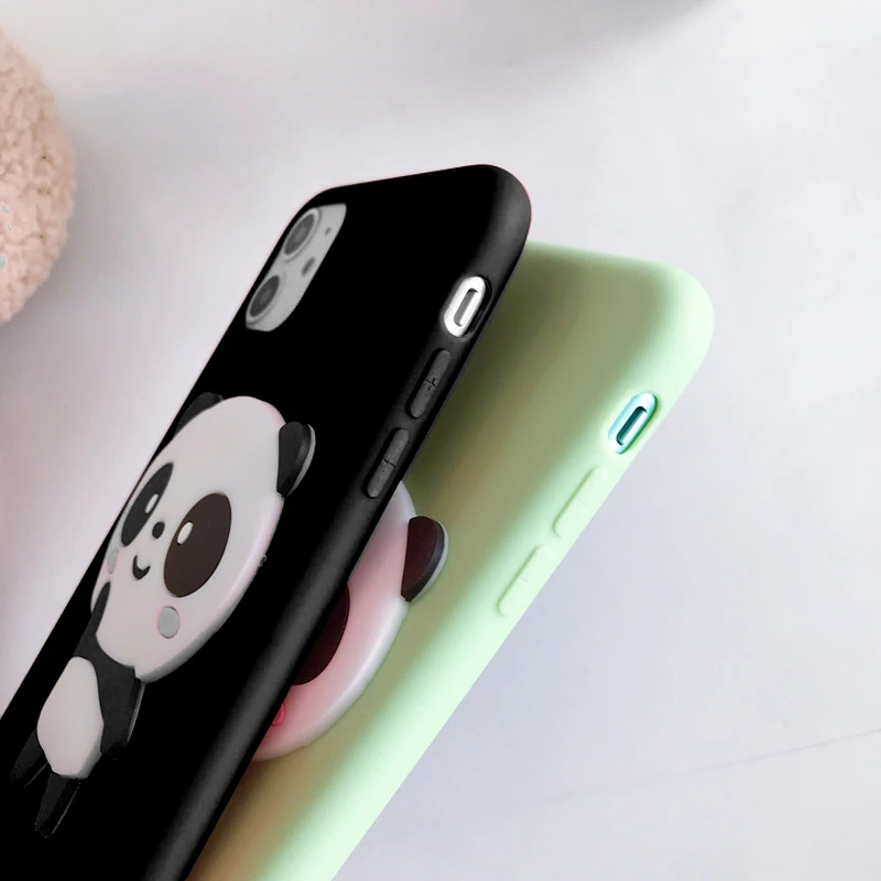 Cute Cartoon Happy Panda Case For Lenovo K12 Pro K13 Note K14 Plus Animals Bear Soft TPU Cover