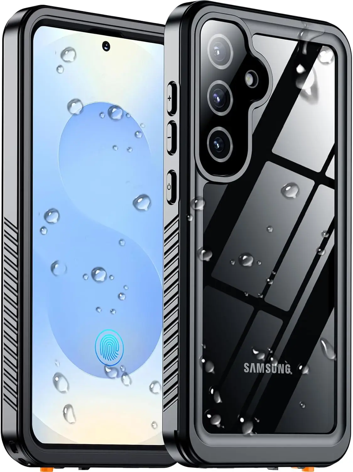

Waterproof Military Shockproof Case for Samsung Galaxy S25 with Built-in Lens & Screen Protector, Black