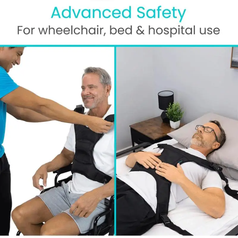 New Wheelchair Fall Prevention Safety Seat Belt Shoulder Fixing Straps Nursing Band Elderly Patients Harness Brace Support Vest