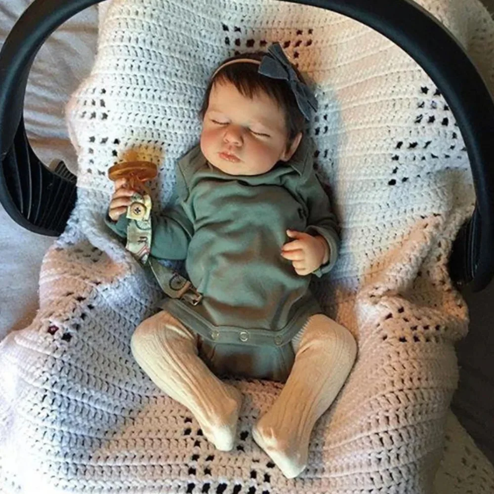 NPK كامل الجسم الفينيل/القماش الجسم ثلاثية الأبعاد الجلد مع الأوردة المرئية تولد من جديد لولو النوم الطفل اليد الجذور الشعر تحصيل الفن الدمى