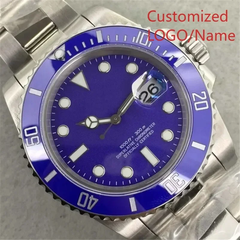 A88 Store  Customized Men's Automatic Mechanical Watch 904L Stainless Steel Sapphire World Time