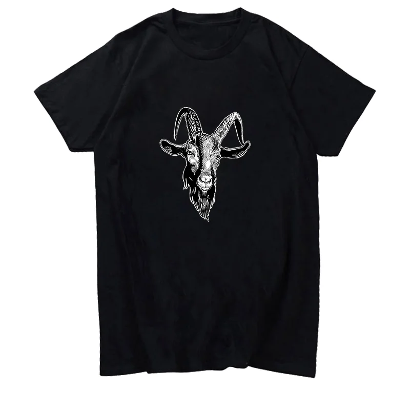 

Summer T Shirt For Men Witch Satan Goat Devil Graphic T Shirts Tees Tops Oversize Short Sleeve t-shirts Harajuku Men Clothing