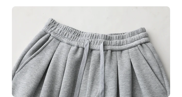 CHIC VEN Women's Pant Streetwear Solid Loose New Drawstring Sports Casual Trousers High Waisted Pants Autumn Winter 2025