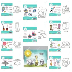 귀여운 부츠 오두막 정원 투명 스탬프 및 금속 절단 다이 세트, DIY 공예, 인사 카드 만들기, 스크랩북 템플릿